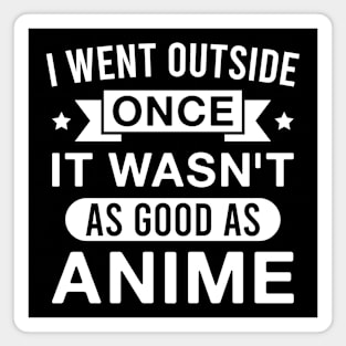 I Went Outside Once It Wasn't as Good as Anime Magnet